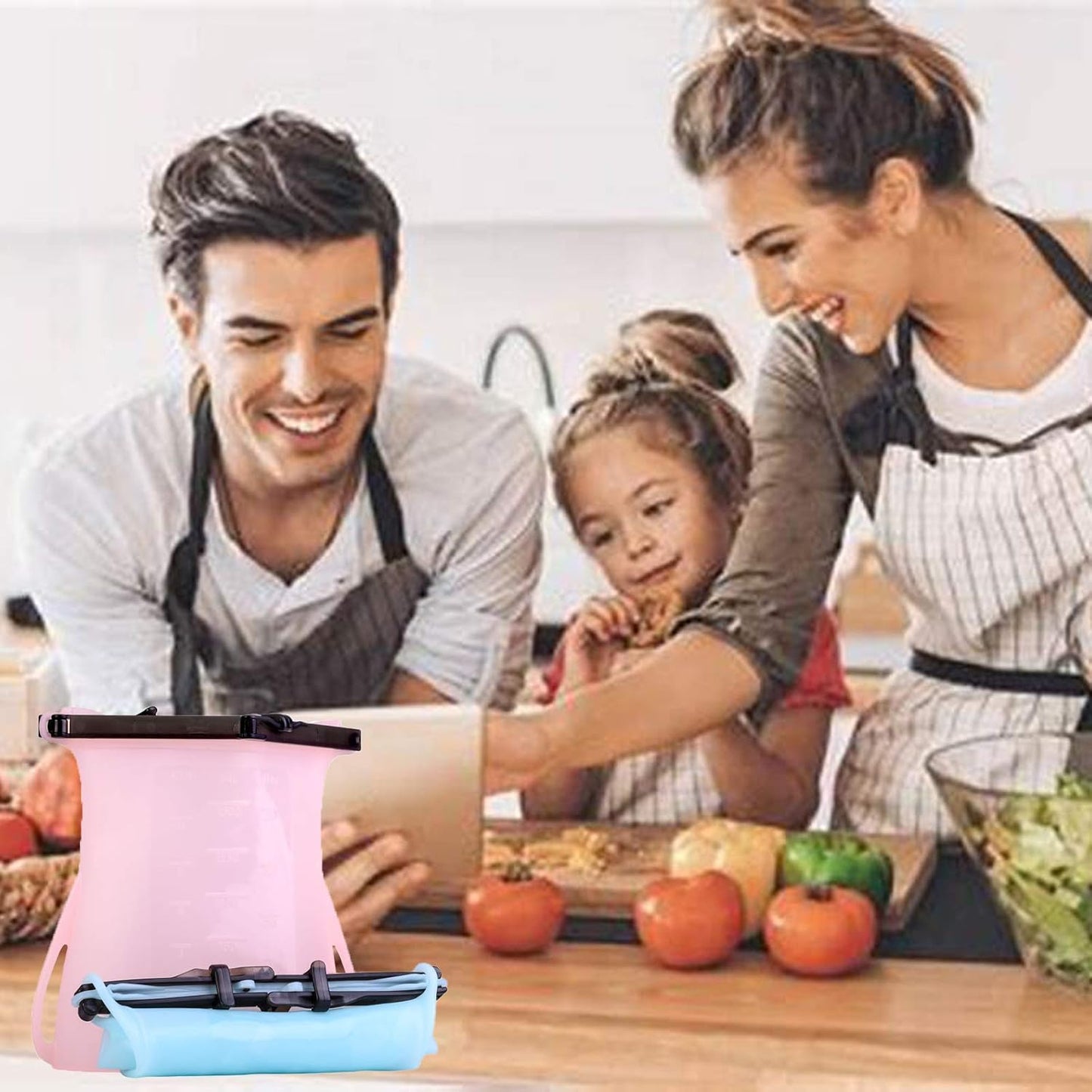 Reusable Silicone Food Storage Bags Dishwasher Safe Silicone Bags for Food Storage Reusable Ziplock Food Storage Bags Microwave Safe Leakproof Silicone Freezer Bags for Liquid, Meat, Vegetable,Fruit