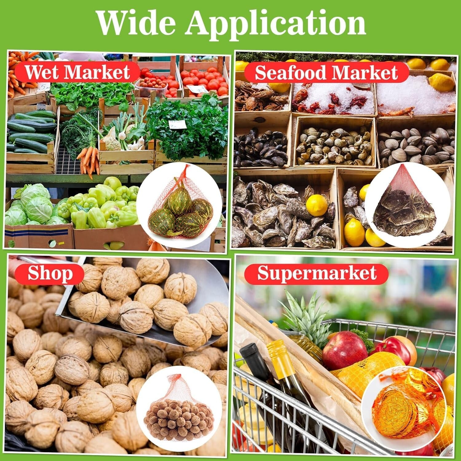 90PCS Mesh Produce Bags - 24Inch Mesh Vegetable Bags Onion Storage Bags